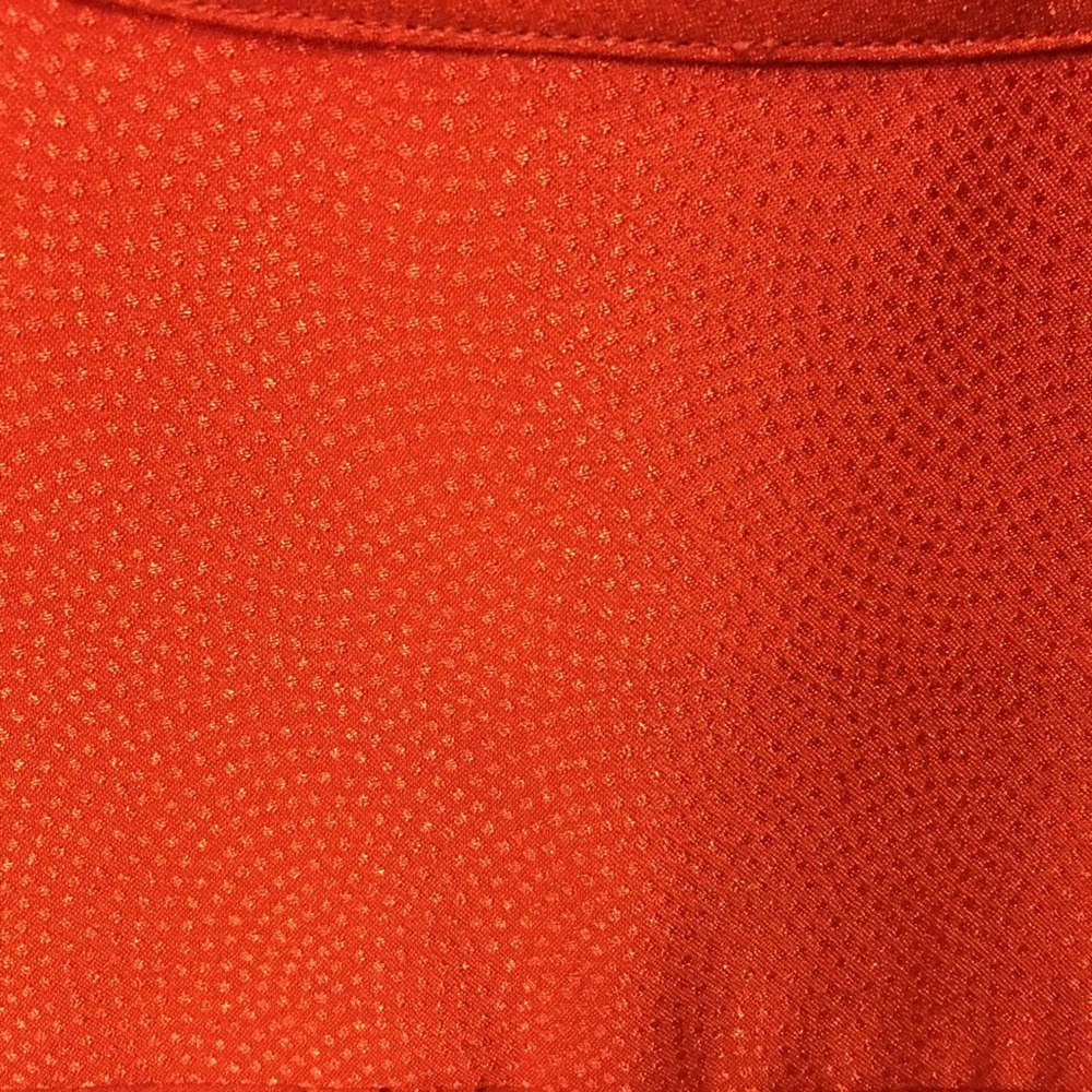 LOFT Orange Button Down Blouse w/ Ruffle Detail - Picture 16 of 16